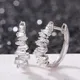 Huretailers-Boucles d'oreilles Chic Circle avec zircon cubique irrégulier pour femme bijoux créoles
