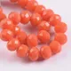 Rondelle à Facettes en Verre de Clip Tchèque Perles d'Espacement Opaque Orange 3mm 4mm 6mm