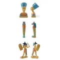 Figurines égyppies antiques 12 pièces ornements égyptien nouveauté multicolore Anubis roi