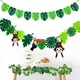 Guirlandes de tortue et feuilles d'animaux banderole de Safari dans la Jungle décor de fête