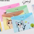 Kawaii PVC A4 Cheese Cat File Bag Papeterie Style coréen Mignon Classement de documents