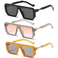 Lunettes de soleil carrées rétro pour hommes et femmes lunettes de soleil miroir lunettes