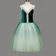 Jupe Tutu de Ballet en Velours Vert Dégradé pour Femme Robe Longue Éducative pour Bol Vêtements de