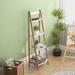 Solid Bamboo Wood Oxford A-Frame Ladder Display Bookshelf