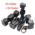 Support de batterie AA avec boîtier de batterie bouton de batterie 9V 2 emplacements 4