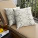 Humble + Haute Outdura Saxon Linen Indoor/Outdoor Knife Edge Square Pillows (Set of 2)