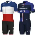FDJ-Maillot de Cyclisme de l'Équipe de France pour Homme Vêtement d'Été Maillot de Vélo de Route