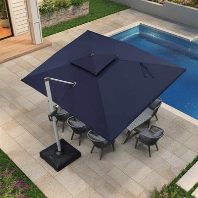 PURPLE LEAF 9 x 12ft Outdoor Rectangle Umbrella Large Cantilever Umbrella