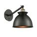 Innovations Lighting Ballston Adirondack - 1 Light 8 Sconce - Arm Adjusts Up and Down Black Antique Brass/Matte Black