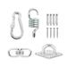 Hammock Hanging Hardware Ceiling Hook Hanger for Swing Chair Yoga Exercise Load Capacity 500lb Swivel Eye Hook Carabiner and Screws