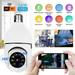 TASHHAR Light Bulb Security Camera 2.4G & 5GHz Wireless WiFi 1080P E27 IR Night Smart Detection for Home Security Baby Pet Monitor White