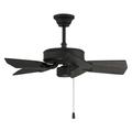 Craftmade Pi305 Piccolo 30 5 Blade Indoor / Outdoor Ceiling Fan - Black