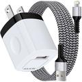 iPhone Charger AILKIN Charger Block with Lightning Cables 6ft Charging Cords USB Charger Adapter Fast Charging Station Power Base Phone Charger Blocks for iPhone Wall Charger Plug White