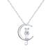 Women Moonstone Cat Pendant Chain Necklace 925 Sterling Silver Gift F9I0