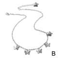 1x Women Butterfly Necklace Pendant Clavicle Choker Crystal Chains Jewelry 2023 E3W0