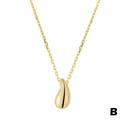 Silver Filled Water Drop Pendant Chain Necklace Women Jewelry I3X5