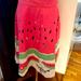 Anthropologie Skirts | Anthropologie Watermelon Skirt. Size 6, Medium. Nwt Vintage, Cotton. Soft Beauty | Color: Green/Pink | Size: M