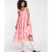 Free People Dresses | Free People Dream Sister Jane Tiered Organza Midi Dress In Pink Color | Color: Pink | Size: S