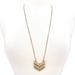 J. Crew Jewelry | J Crew Pave Stripe Chevron Necklace | Color: Gold | Size: Os