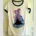 Disney Tops | Disney Sleeping Beauty Aurora Castle Juniors Ringer Tshirt Small Princess Stars | Color: Purple/White | Size: S