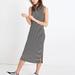 Madewell Dresses | Madewell Ribbed Mockneck Midi Dress | Color: Black/White | Size: S