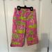 Lilly Pulitzer Bottoms | Girls Lilly Pulitzer Capris Vintage | Color: Green/Pink | Size: 6g