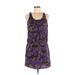 Angie Casual Dress - Mini Scoop Neck Sleeveless: Purple Dresses - Women's Size Large