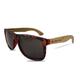 Wooden Polarised Fishing Sunglasses | Ultra-Light Frame & Bamboo Temples | 7-Layer UV400 Lenses | CE Marked | Inc Case & Cloth (Grey Lens)