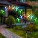 HEDAQI Solar Multicolor Hummingbird Pathway Stake Light Outdoor Waterproof LED Garden Decoration in Gray | 27.55 H x 5 W x 5 D in | Wayfair L00069