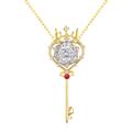 Women's Gold Rosa Key Three-Way Necklace Azura Jewelry New York
