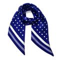 Women's Polka Dot Silk Neck Scarf Electric Blue Ingmarson