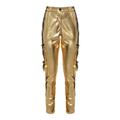 Women's Tech Pelle Pocket Pants Golden Small Balletto Athleisure Couture
