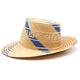 Women's Neutrals / Blue Azure Blue Short Brim Straw Hat Small Washein