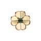 Women's Gold / Green Gardenia Emerald Clover Pin Gemondo