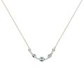 Women's Blue / Silver Five Stone Bezel Set Blue Topaz Necklace In 14K White Gold Amy Gambill Designs