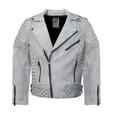 Men's Grey Blue Motorcycle-Men Medium Zasta Studio