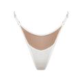 Women's White Core Adjustable Thong Crystal XXL Monique Morin Lingerie