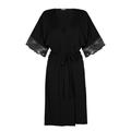 Women's Elegant Robe - Viscose And Lace - Black L/Xl Oh!Zuza Night & Day