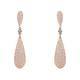 Women's White / Rose Gold Coco's Long Drop Earrings Rose Gold Latelita