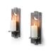 Loon Peak® 2 Piece Wood Wall Sconce Set Wood in Gray | 15.3 H x 4.8 W x 4.2 D in | Wayfair 55B00651CAF34DF18793CC02F94C5D28