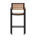 Wildon Home® Clarie Commercial Grade Outdoor Bar Stool w/ Armrests & Poly Resin Slats in Brown | 45 H x 22 W x 22 D in | Wayfair