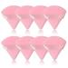 8 Pieces Powder Puff Face Soft Triangle Makeup Puffs for Setting Powder Body Powder Mineral Powder Wedge Shape Velour Foundation Blender Sponge Under Eyes and Corners Beauty Makeup Tools (Pink)