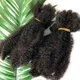 Afro Kinky Curly Locks Extensions de cheveux Microlocs Tressage de cheveux humains Cheveux en