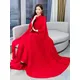 Robe de plage rouge pour femmes vêtements d'été Maxi mode élégante en mousseline de soie