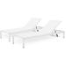 Afuera Living Modern / Contemporary Outdoor Chaise Lounge (Set of 2) White