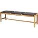 Afuera Living Modern / Contemporary Outdoor 3 Seater Wicker Bench Teak and Brown