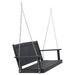 Afuera Living Modern / Contemporary Outdoor Aacia Wood Porch Swing in Dark Gray