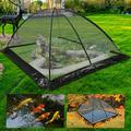 VEVOR Pond Cover Dome 8x10 FT Garden Pond Net 1/2 inch Mesh Dome Pond Net Covers with Zipper and Wind Rope Black Nylon Pond Netting for Pond Pool and Garden to Keep Out Leaves Debris and Animal