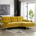 MERITLIFE Sofa Deep Seat Sofa-Contemporary Chenille Sofa Couch 82.7 Wide 4 Seater Sofa for Living Room-Oversized Sofa Yellow Comfy Sofa