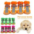 Dog Boots Waterproof Shoes for Dogs Rugged Anti-Slip Sole 4PCS/Set